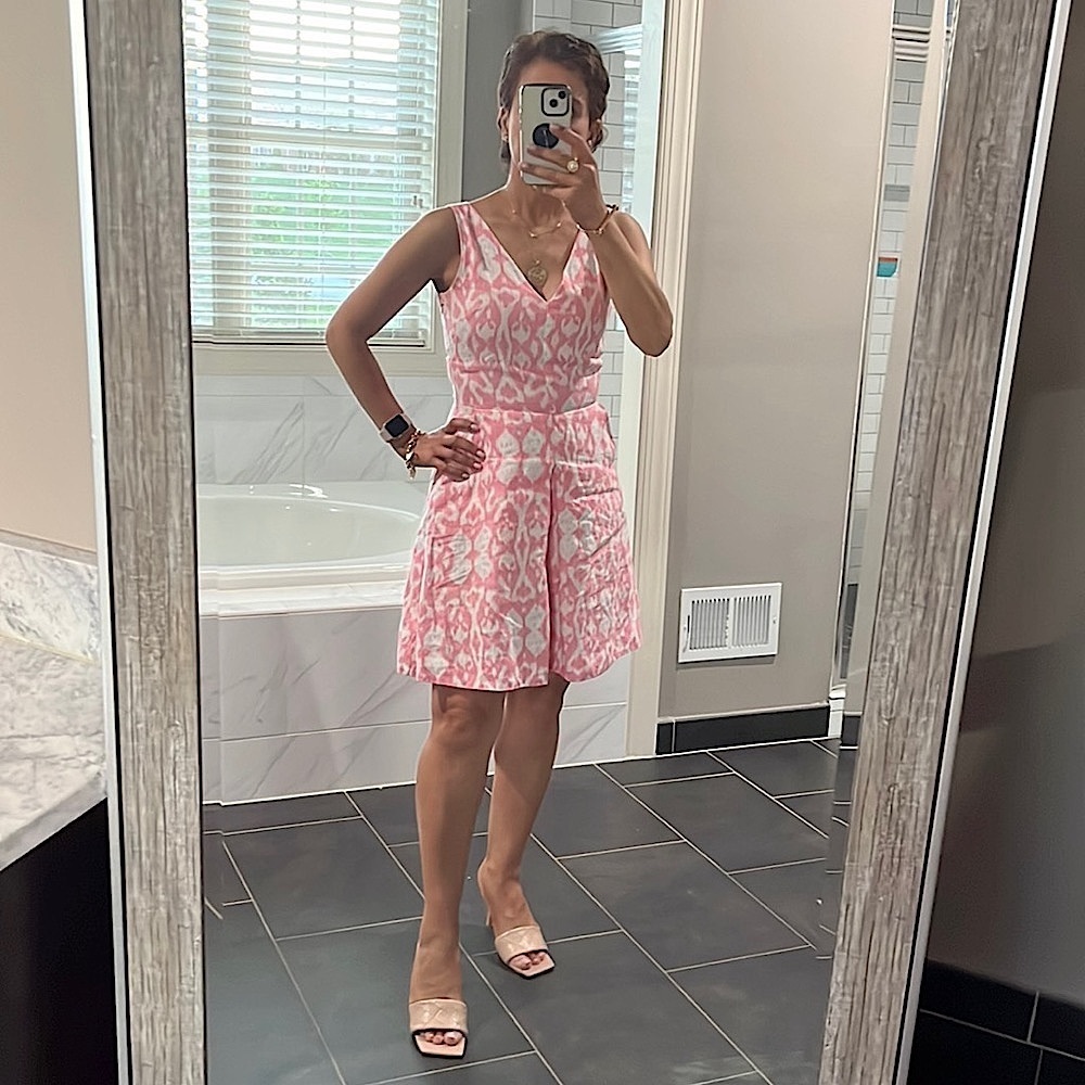 Gap Pink Ikat dress with pockets